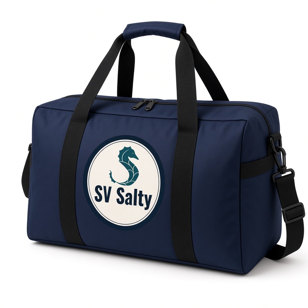 Large duffel bag with the SV Salty seahorse badge