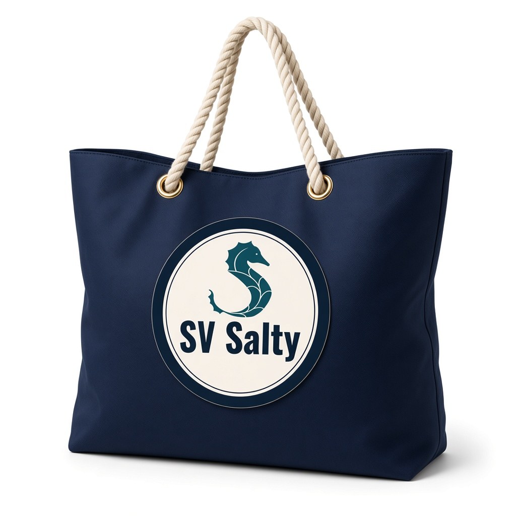 Weekender bag with the SV Salty seahorse badge